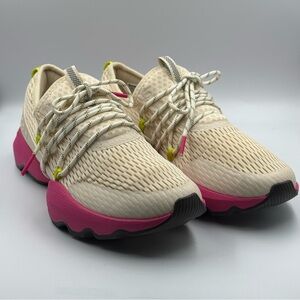 Sorel Kinetic Impact Lace Up Sneakers Cactus Pink & Natural Size 9.5